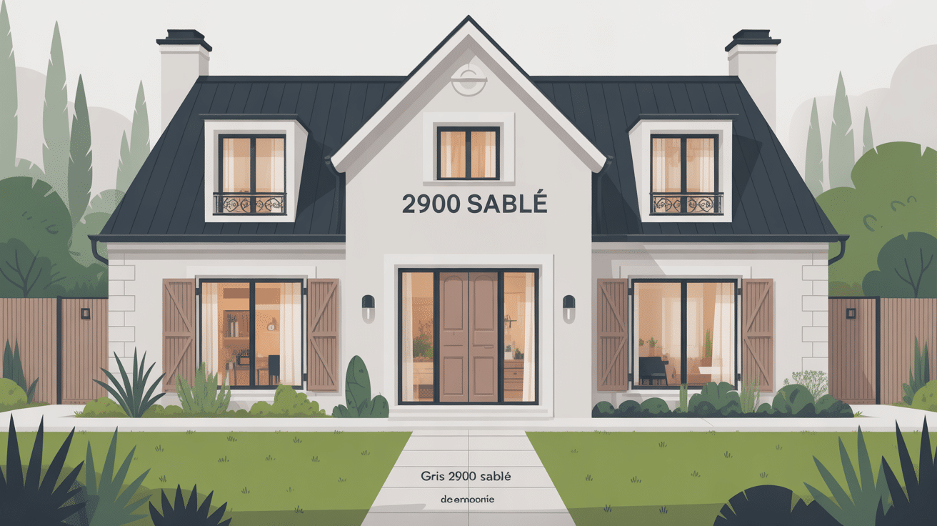 illustration gris 2900 sablé façade moderne