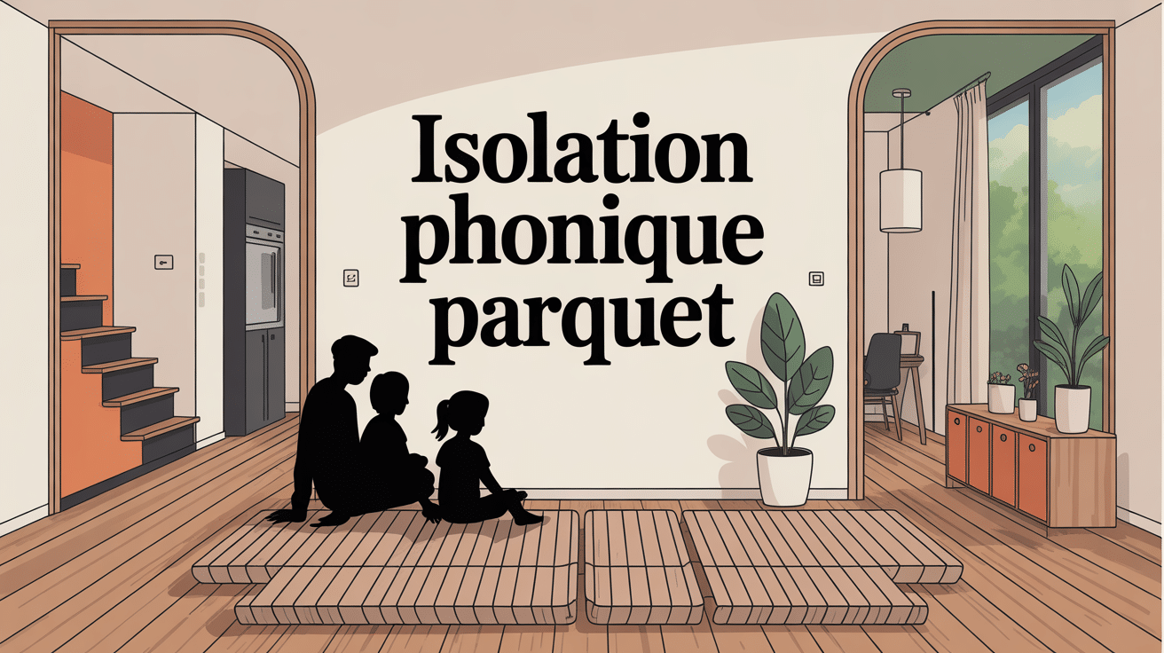 Illustration isolation phonique parquet ambiance calme