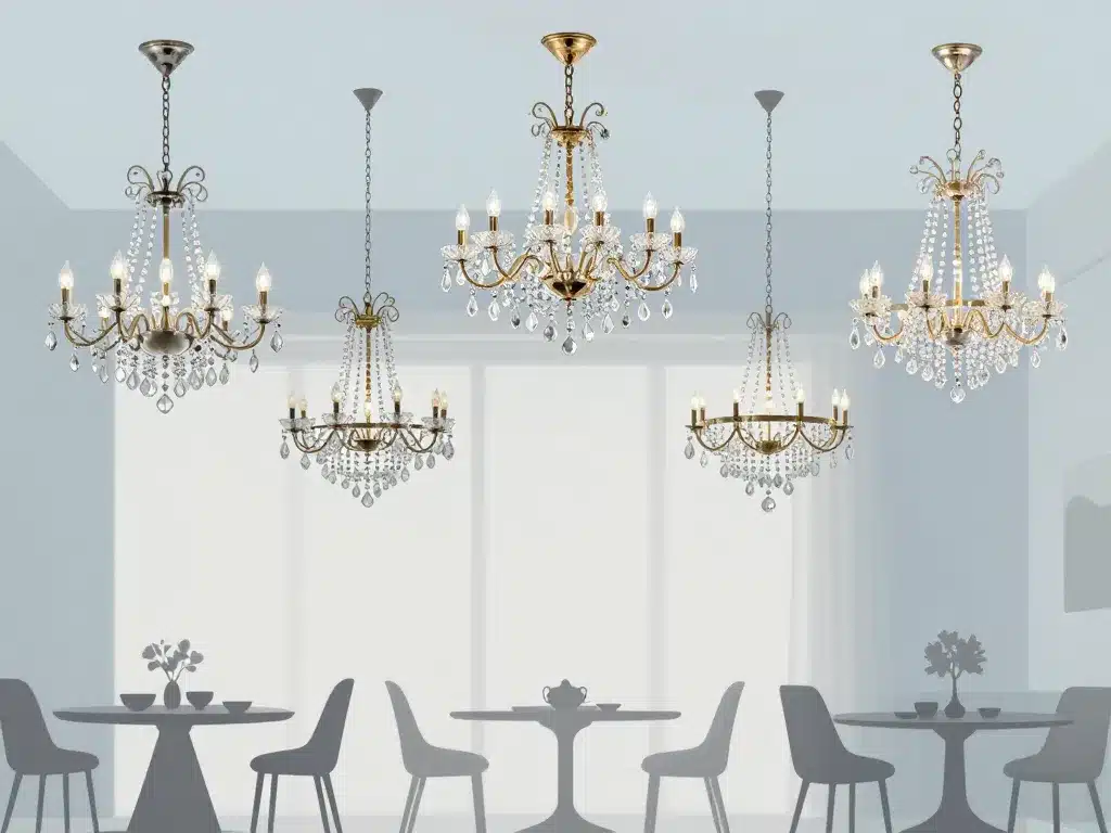 lustre cristal moderne adéquat selon pièce et style