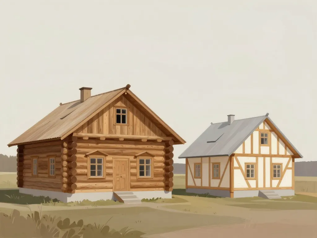 maison en bois de russie et française comparaison construction
