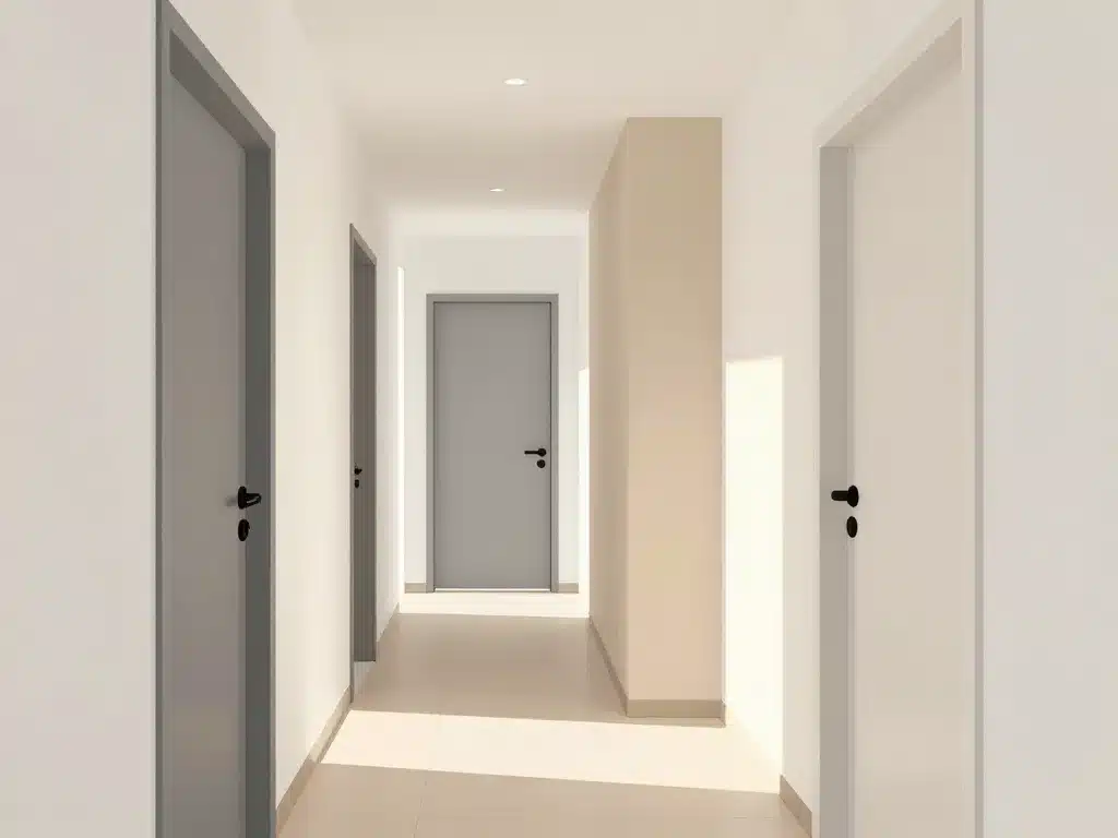 Moderne peinture couloir et portes, nuances claires pour couloir spacieux