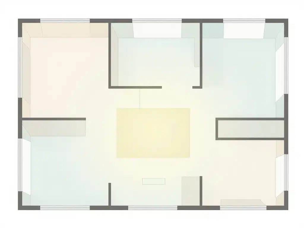 schéma circulation et intimité dans pièces en enfilade