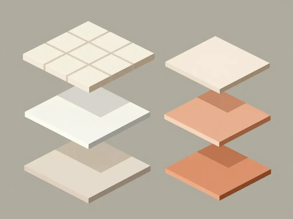 diagramme concept poid carrelage au m2 faïence grès terre cuite