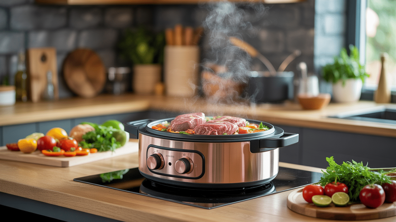 Préparation boeuf bourguignon cookeo dans multicuiseur