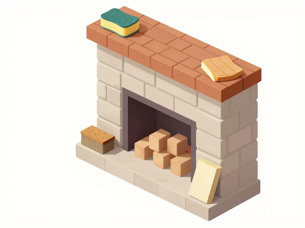 préparation d’une cheminée repeinte sur différents matériaux