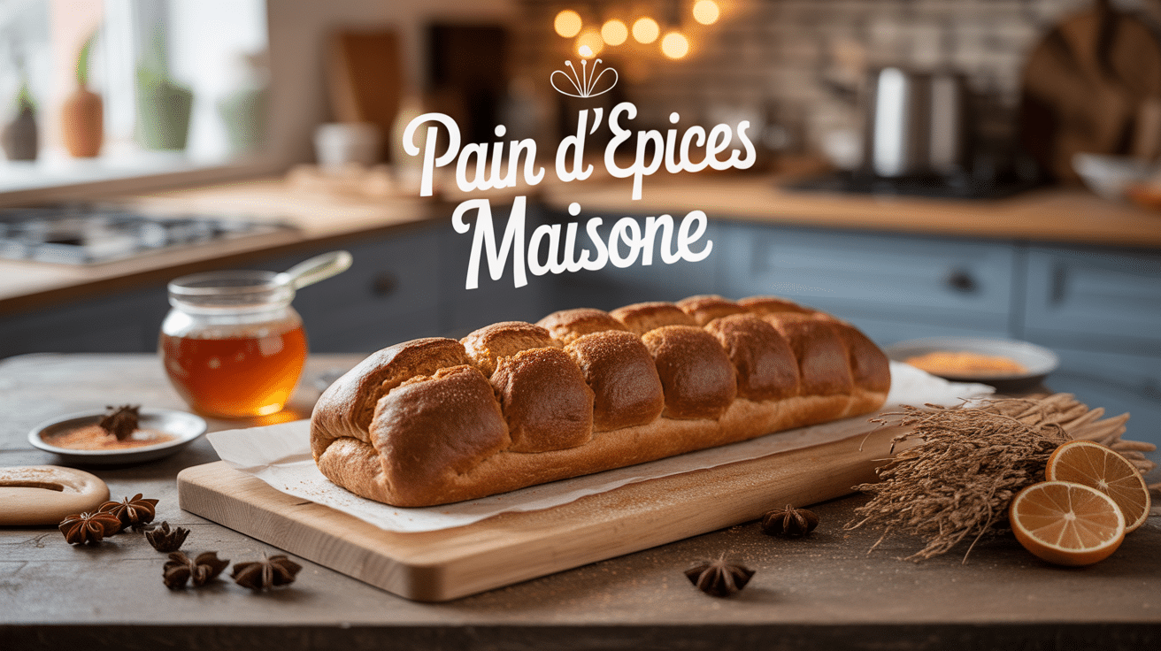 recette pain d'épices maison tranche dorée avec épices et miel