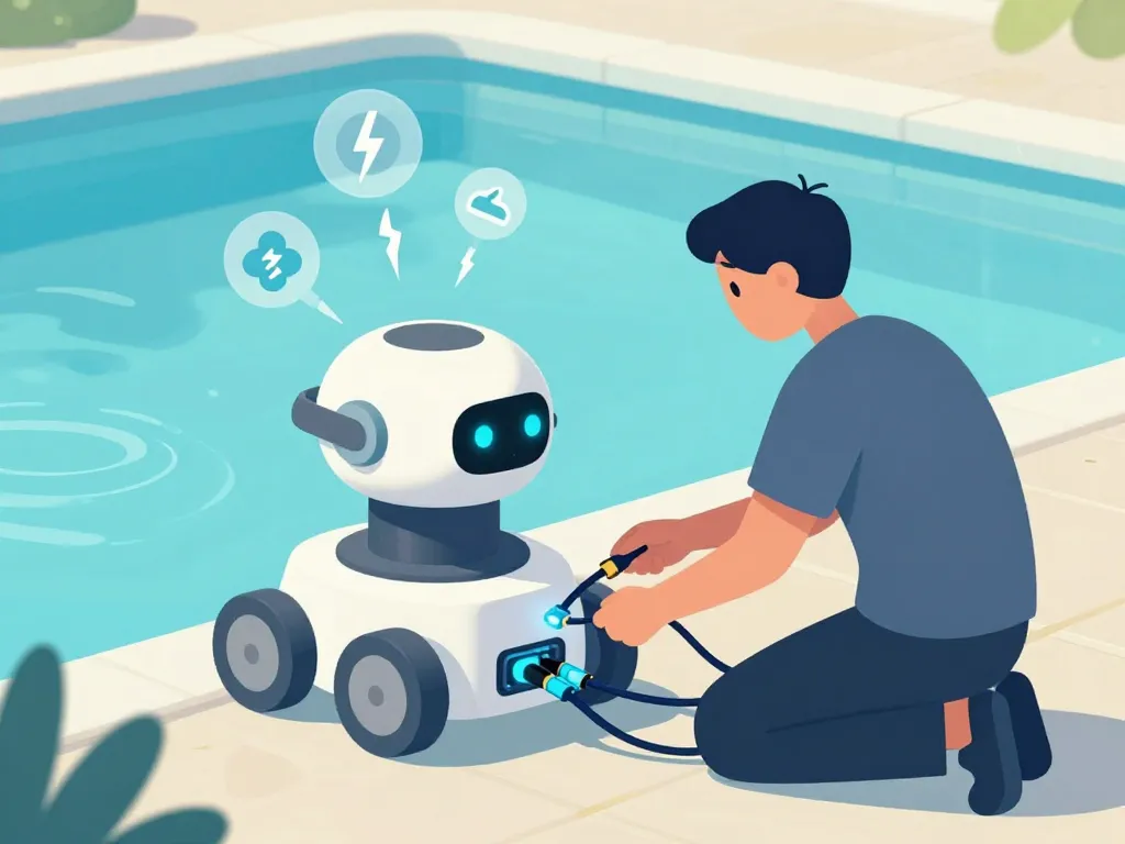 robot piscine zodiac voyant i clignote controle utilisateur