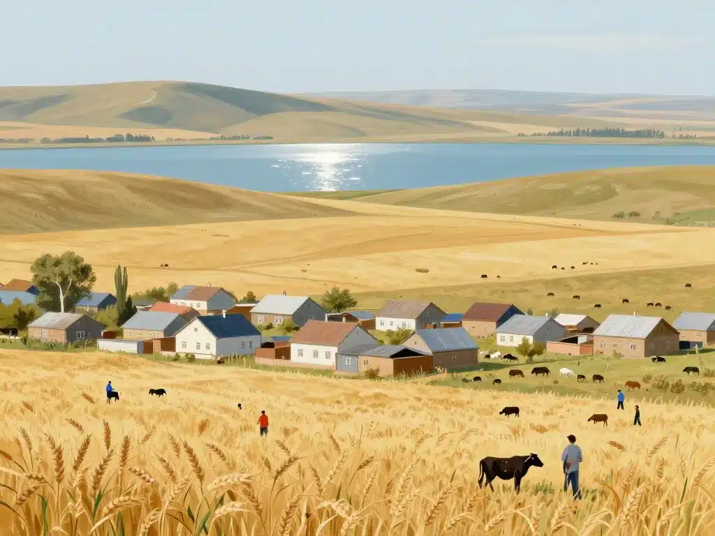 akmola astana vie région économie steppe