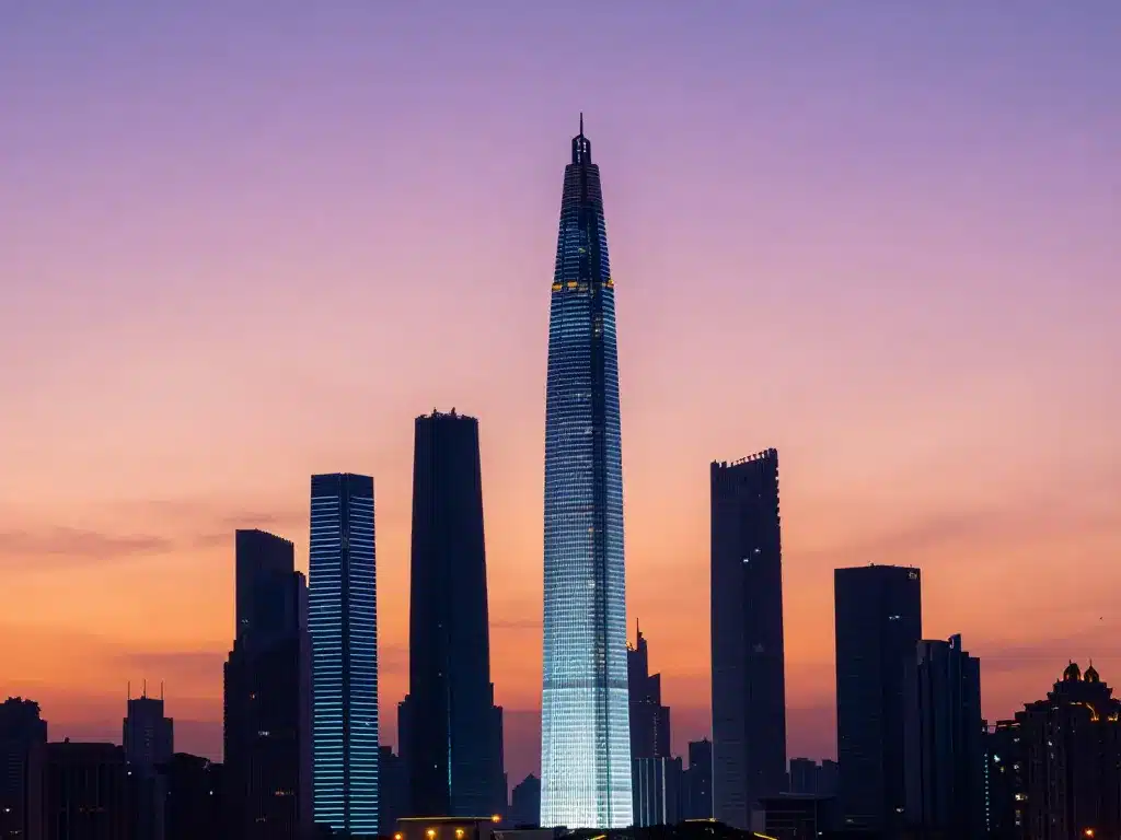 almas tower hauteur skyline dubaï et monde comparatif