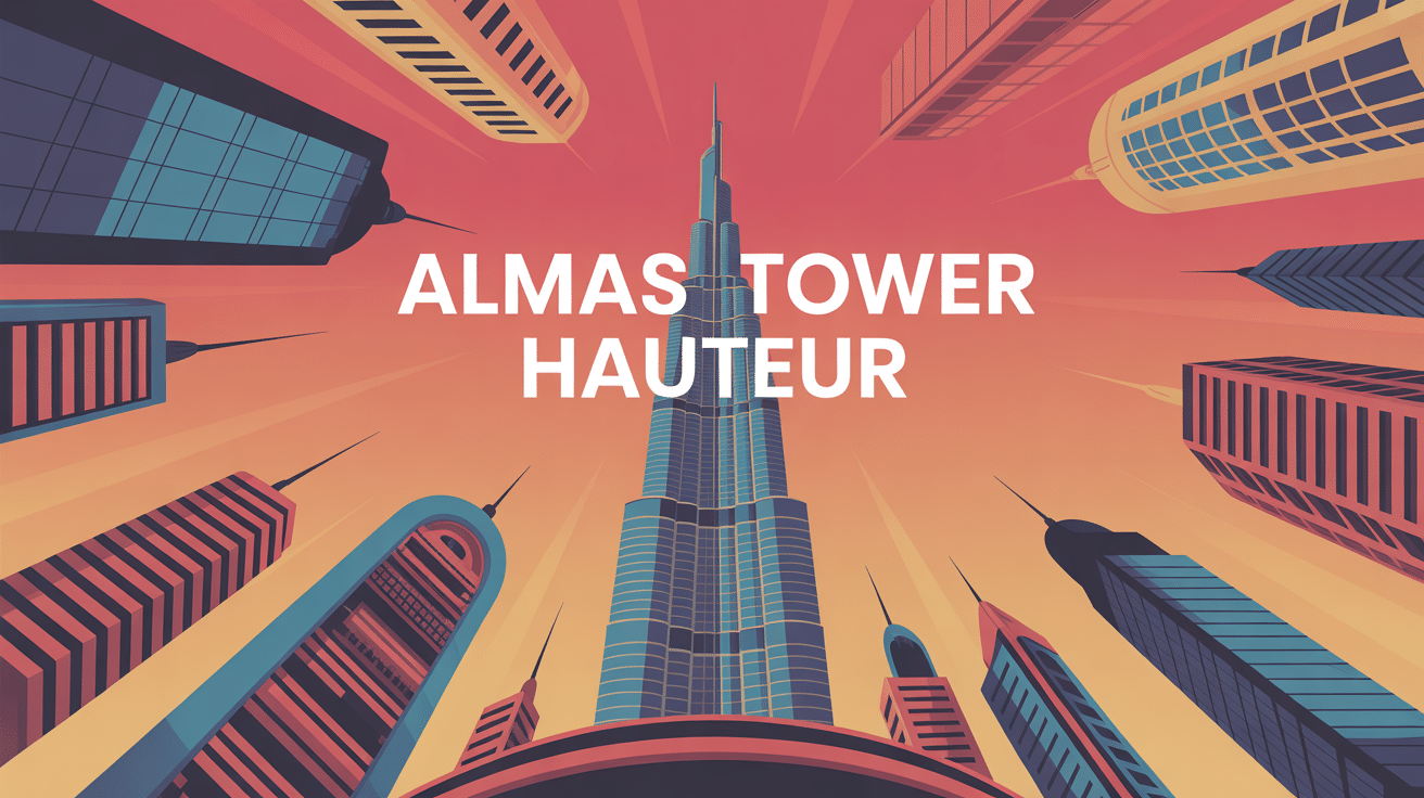 almas tower hauteur illustration centrale des gratte-ciel de dubaï
