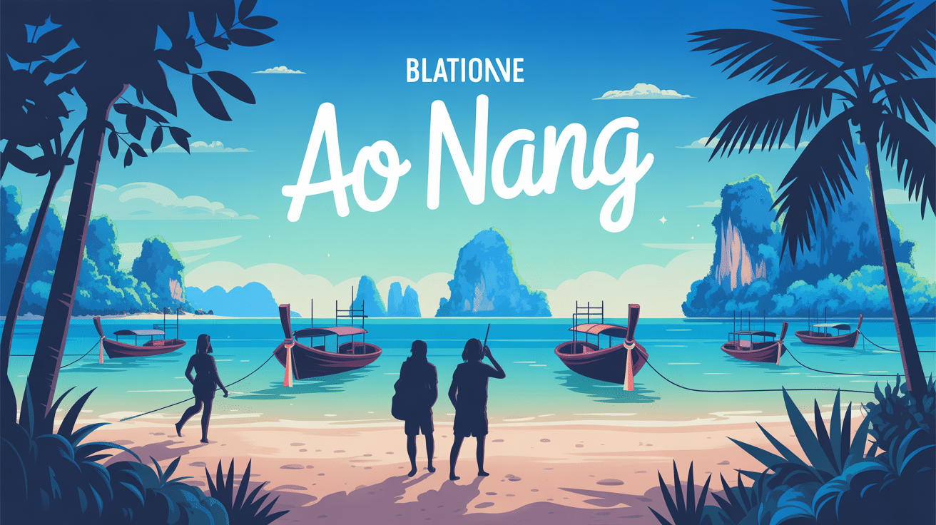 Ao Nang plage exotique mer turquoise îles