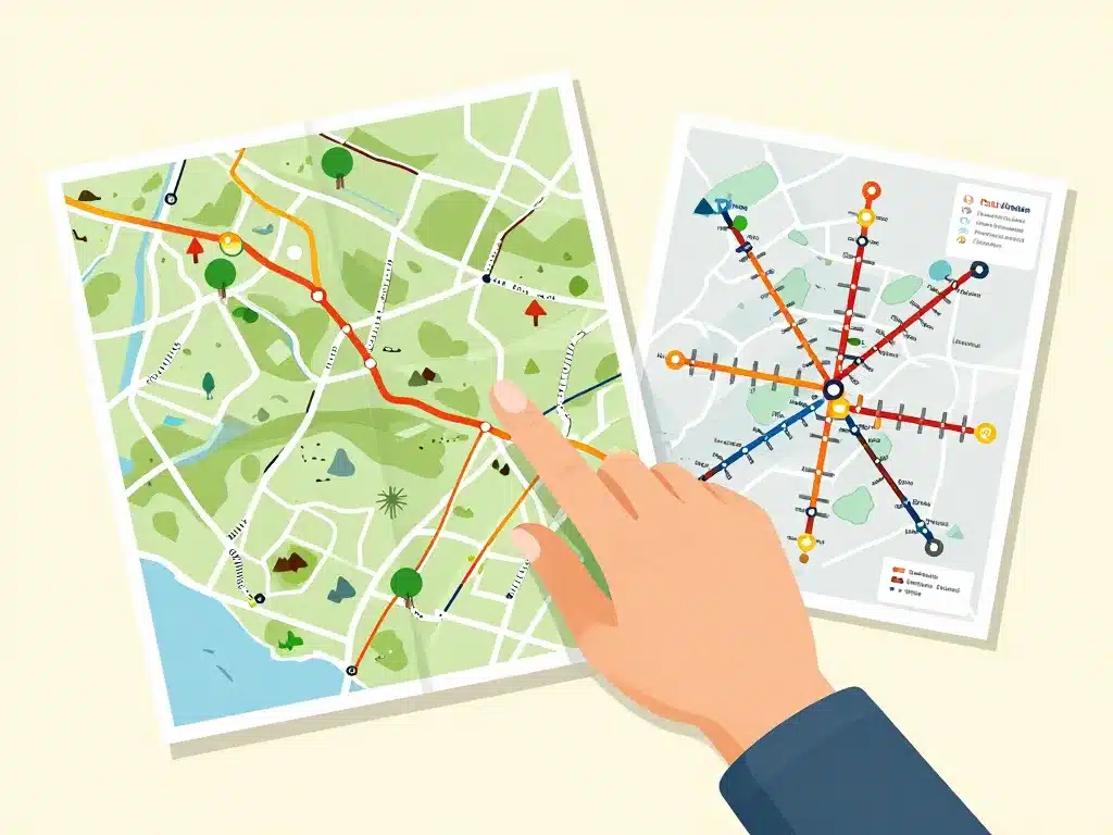 Carte Tenerife route randonnée transport public