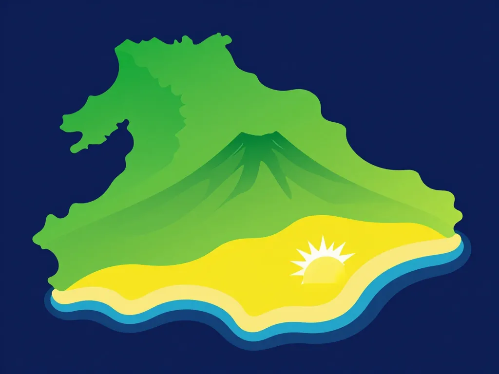 Carte Tenerife divisée nord sud centre montagne