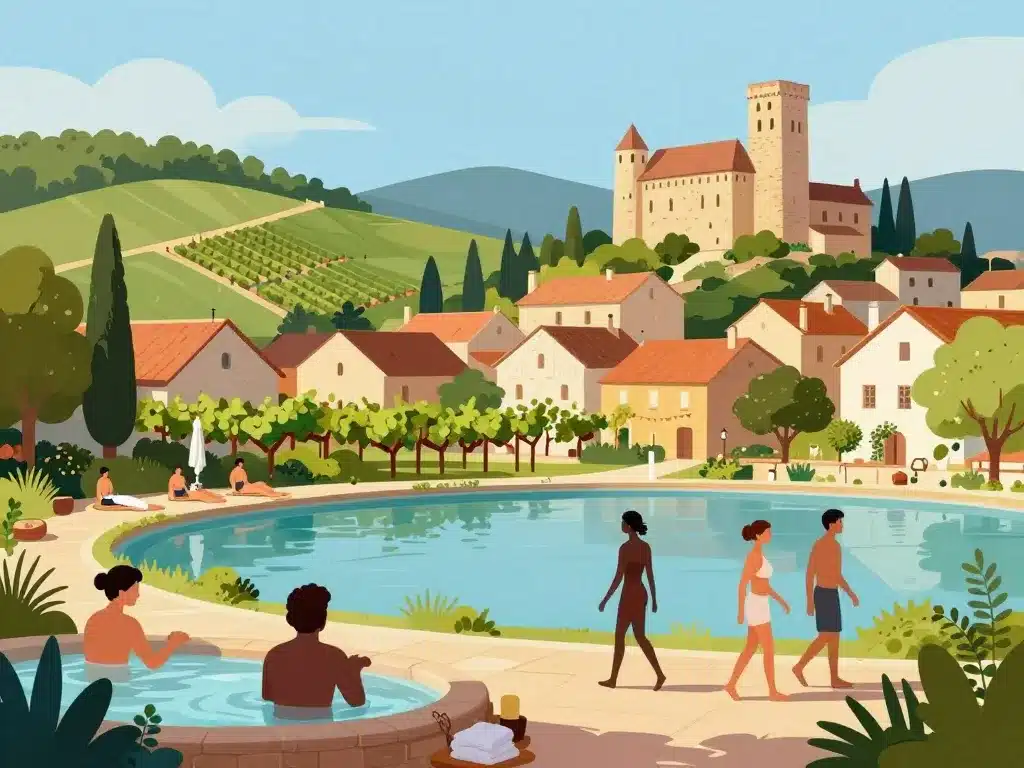 Illustration activités spa et nature à Cazaubon