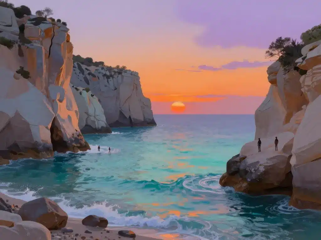 Calanques sauvages coucher de soleil Marseille nature