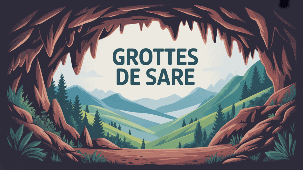 Entrée des grottes de Sare avec montagnes en Pays basque