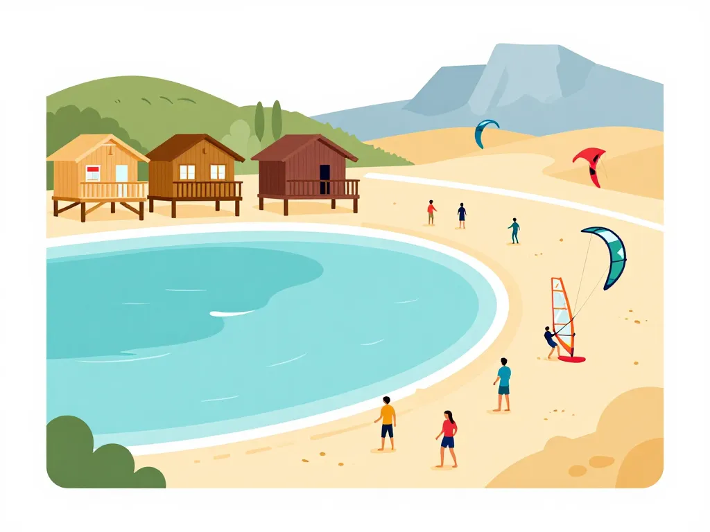 Diagramme secteurs gruissan plage chalets lagune activités