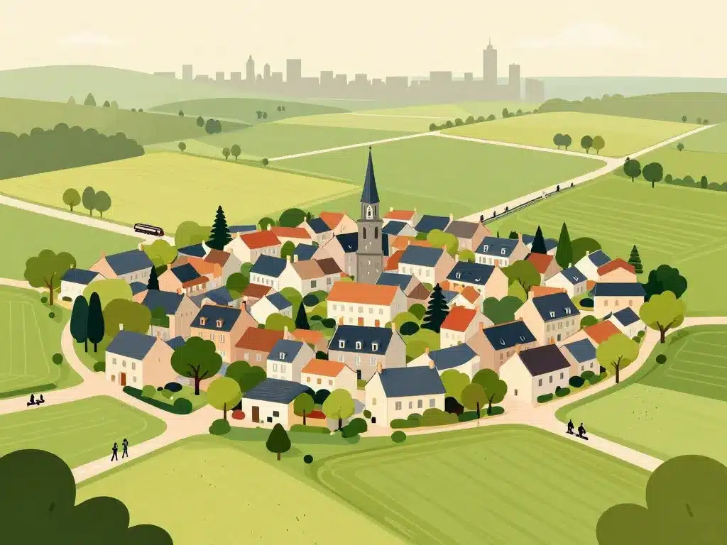 Heudebouville accès village connecté campagne