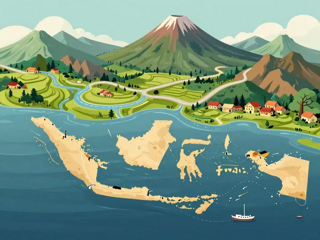 itineraire voyage flores routes volcans rizières villages