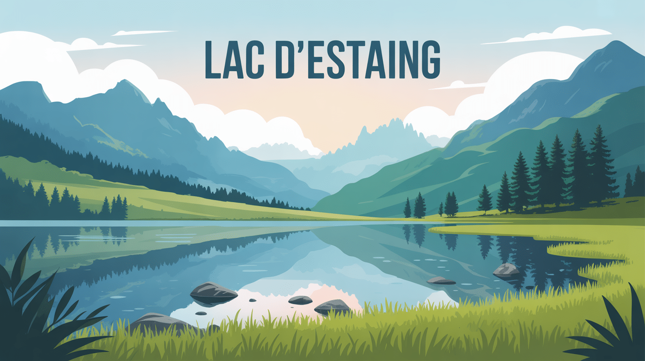 vue générale lac d'Estaing Pyrénées