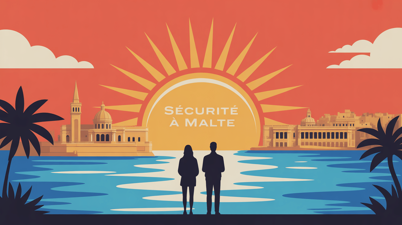 illustration moderne malte pays dangereux securite
