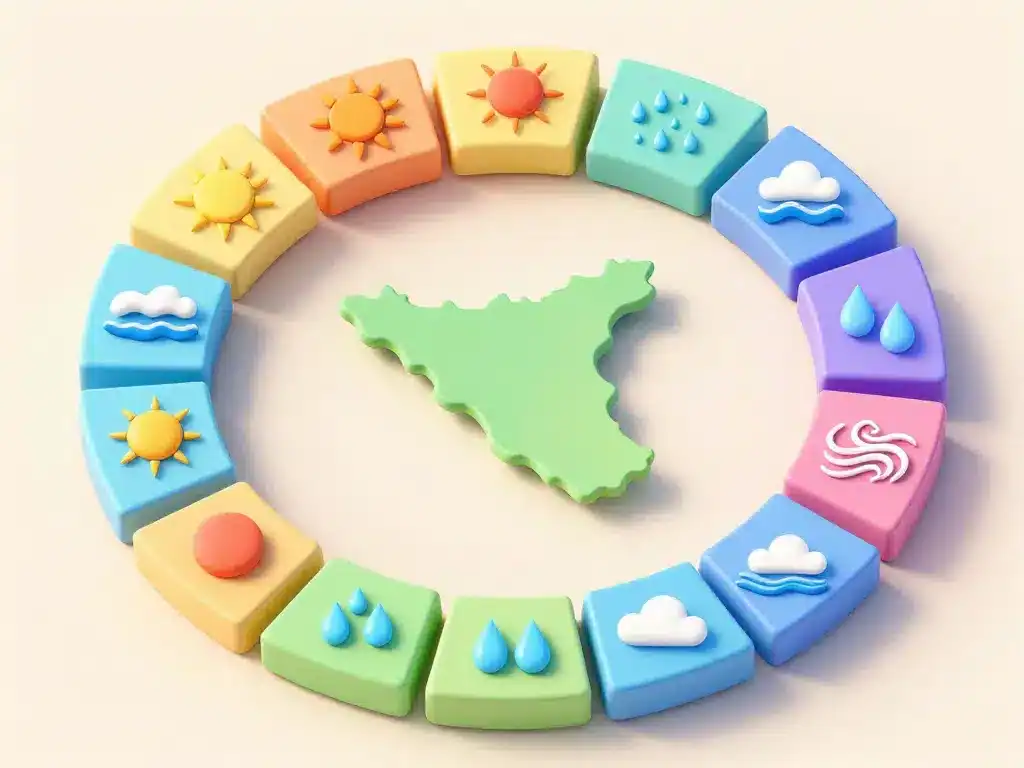 Meteo Sicile evolution mois par mois calendrier