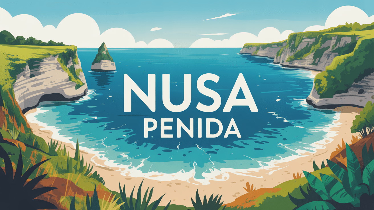 nusa penida illustration falaises plages aventure