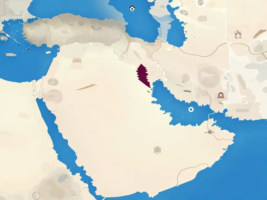 Carte pays en q localisation Qatar