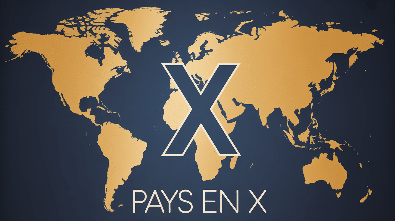 absence pays en x carte abstraite