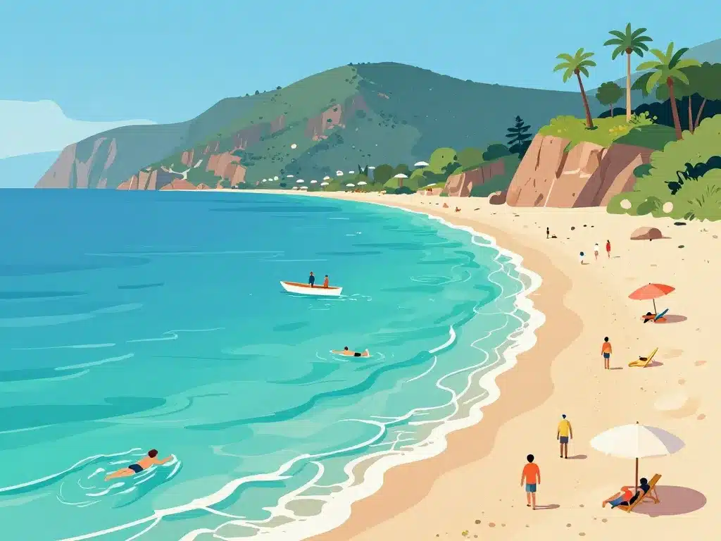 Vue sur San Vito Lo Capo côte, plage et activités