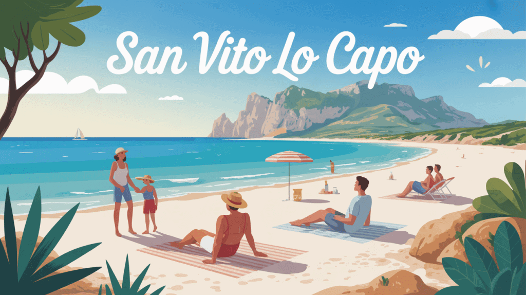 San Vito Lo Capo plage sable blanc et mer turquoise