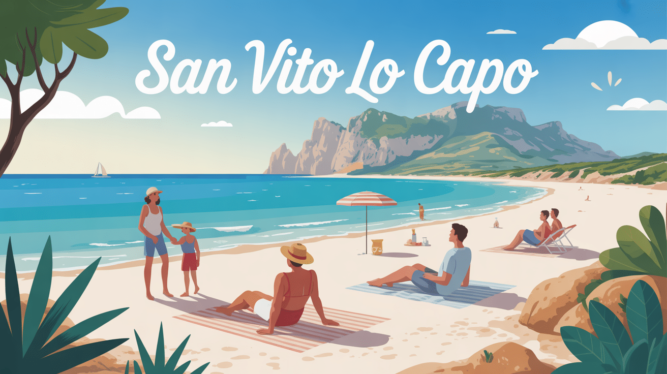 San Vito Lo Capo plage sable blanc et mer turquoise