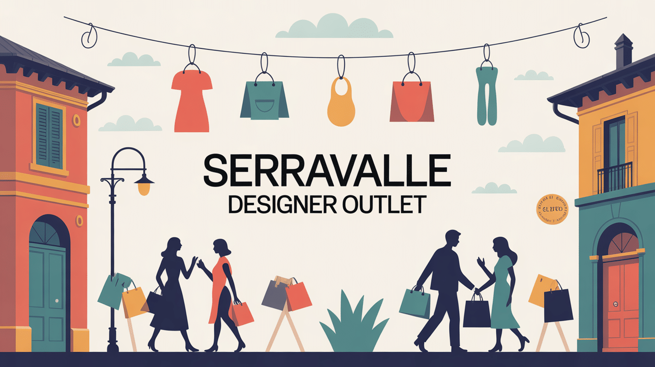 Scène shopping animée serravalle outlet