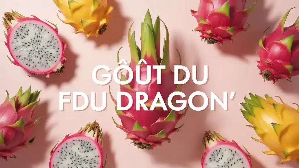 Illustration fruit du dragon goût variétés colorées