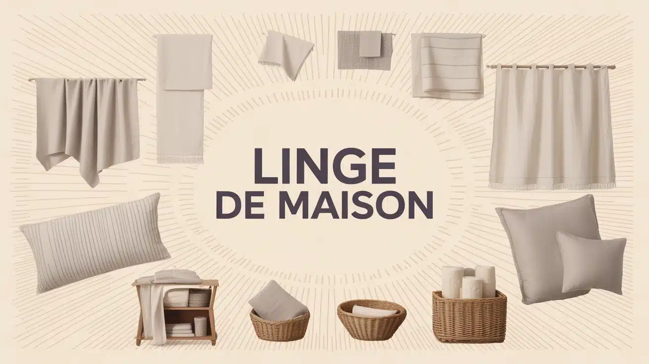 Illustration linge de maison élégant et raffiné