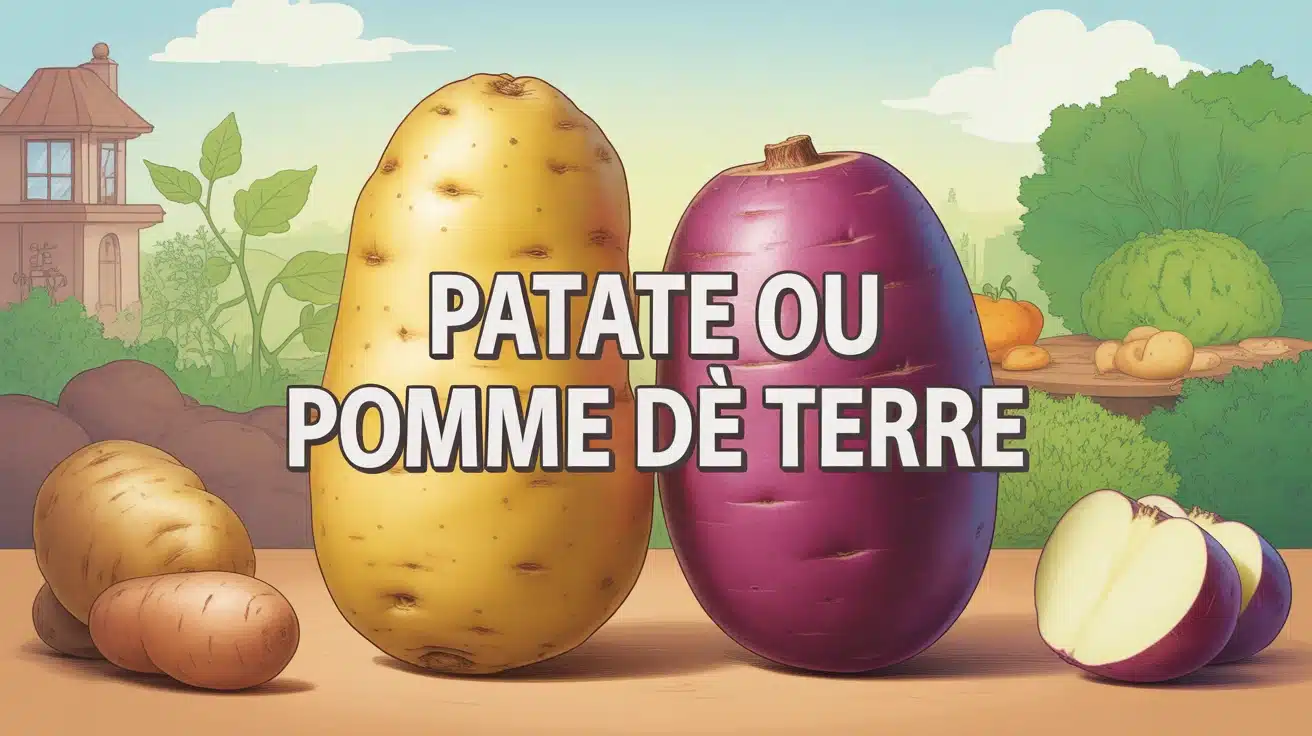 illustration vectorielle patate ou pomme de terre côte à côte