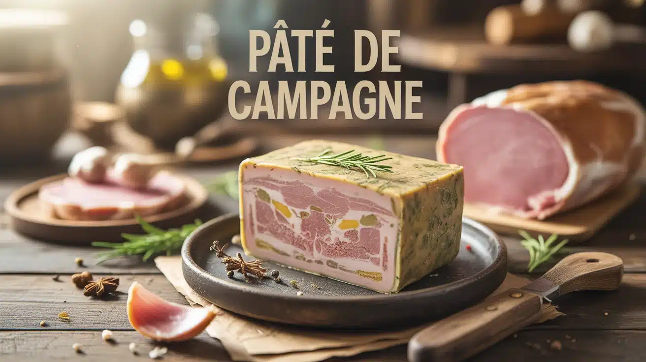 terrine de pâté de campagne avec ingrédients frais traditionnels
