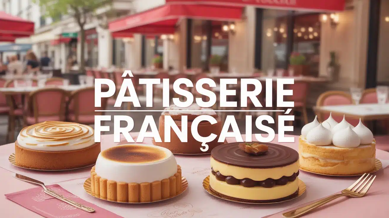 desserts classiques de pâtisserie française sur table élégante