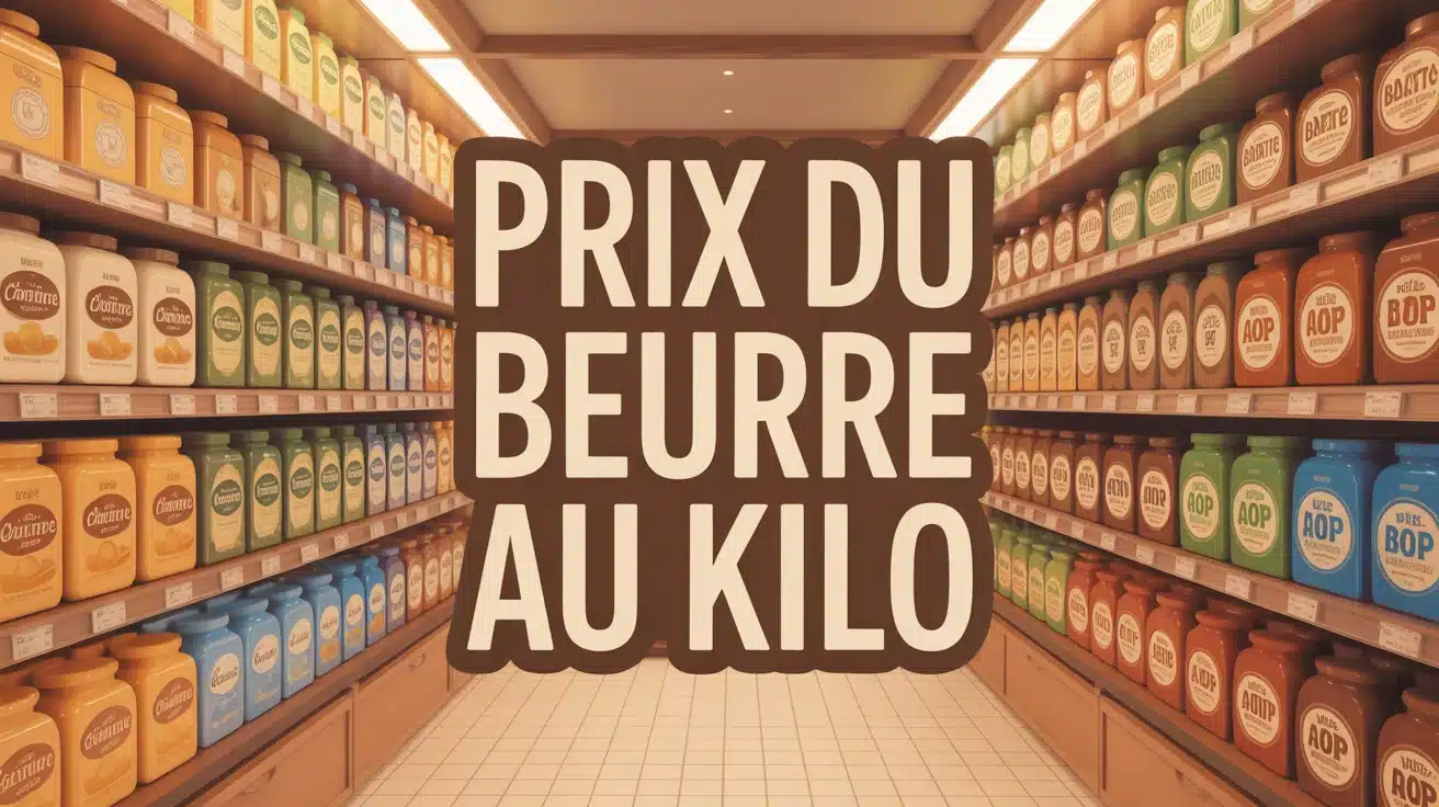 rayon de beurre avec prix du beurre au kilo affiché