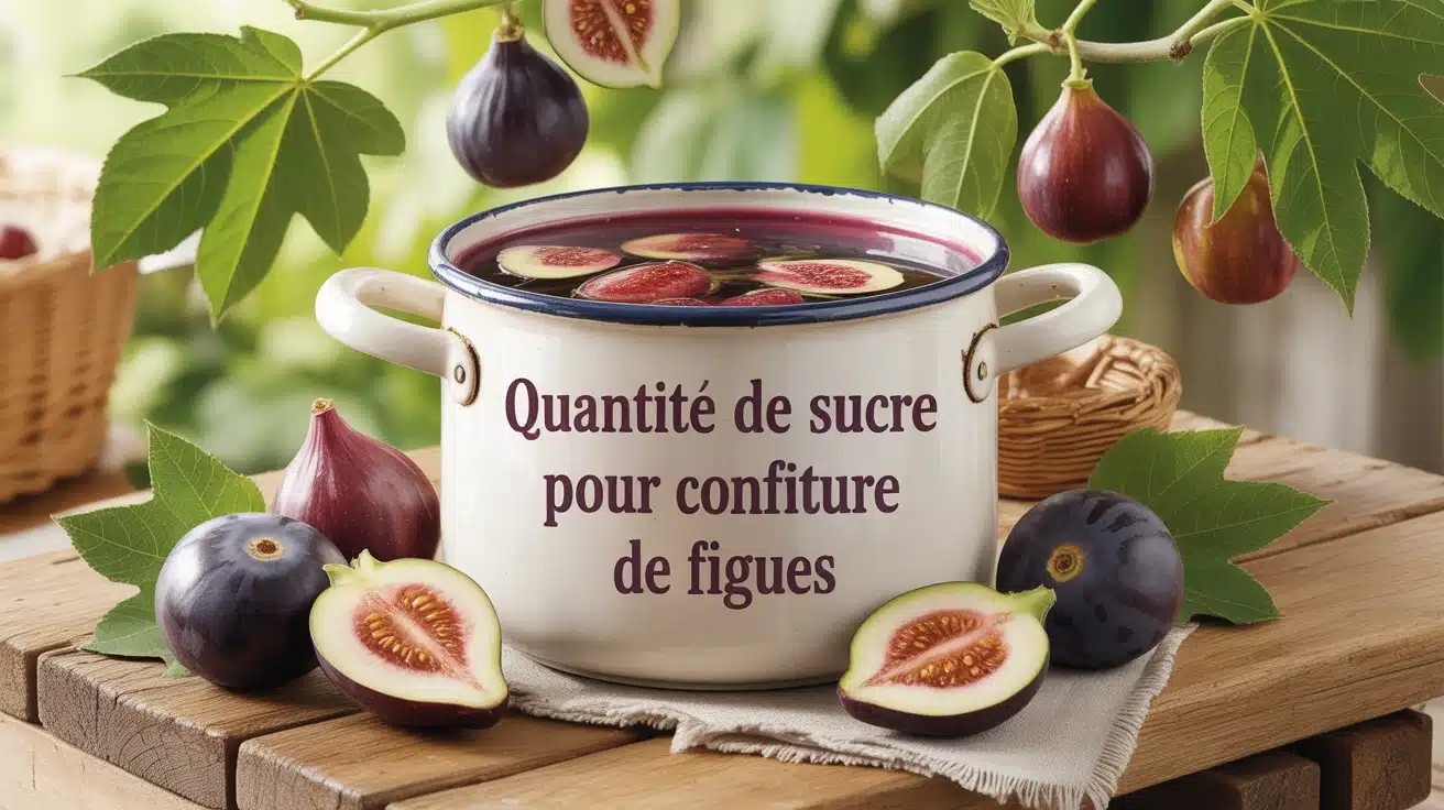 pot de confiture de figues avec figues fraîches quantité de sucre pour confiture de figues