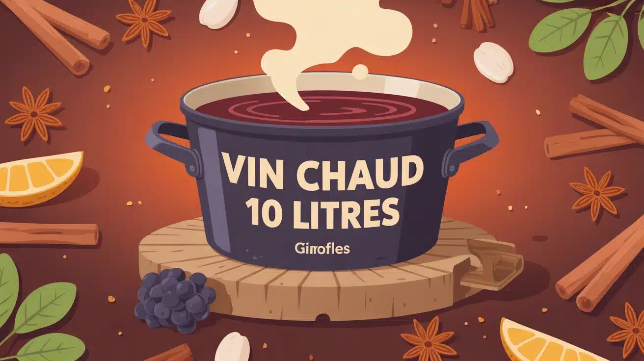 marmite de vin chaud 10 litres avec épices et agrumes