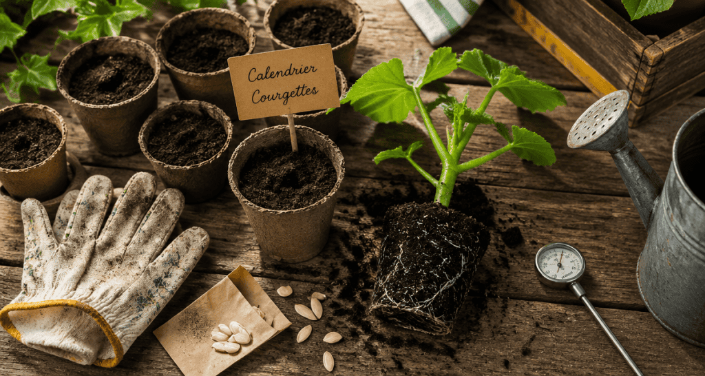 quand planter les courgettes, calendrier et outils de plantation
