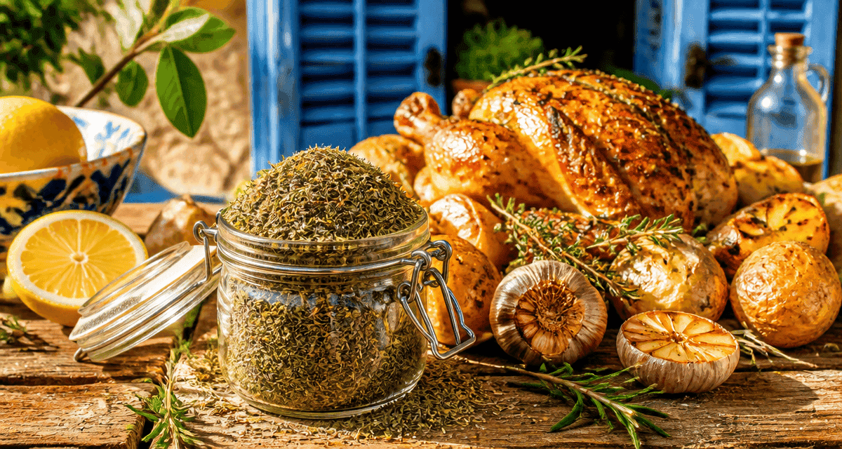 herbes de provence séchées avec poulet rôti