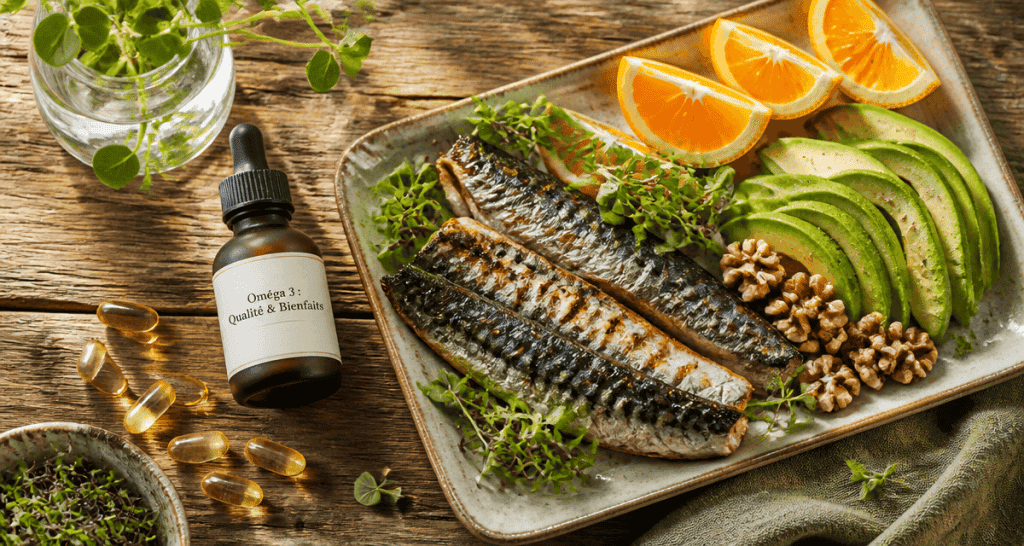huile de poisson omega 3 capsules aliments