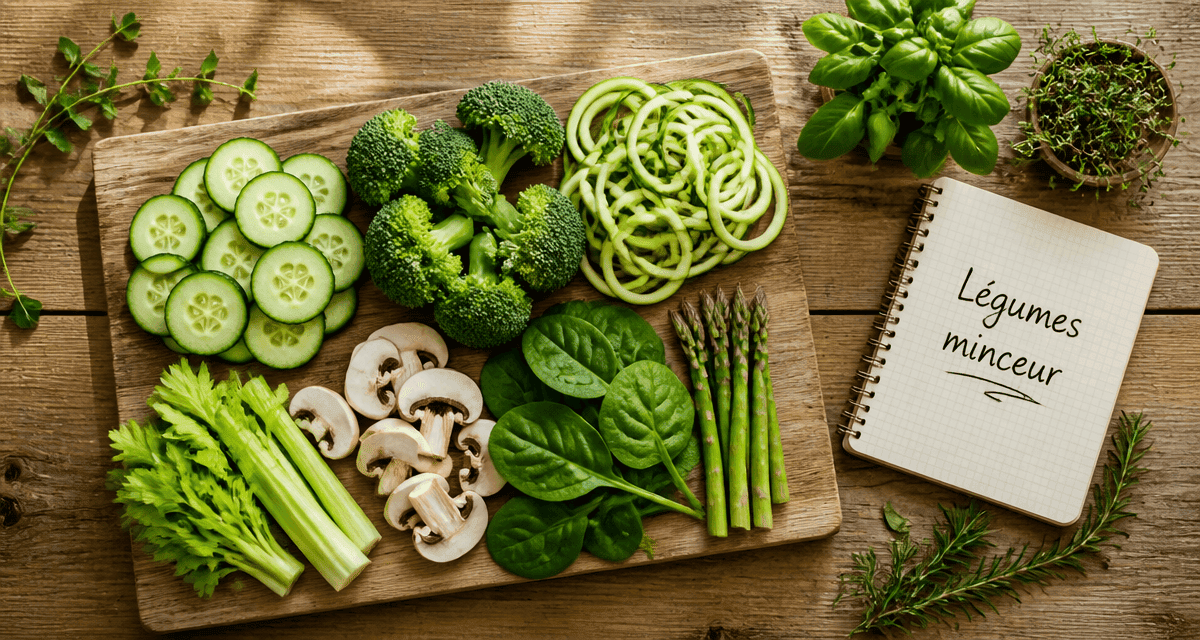 meilleur legume pour maigrir légumes frais sur planche