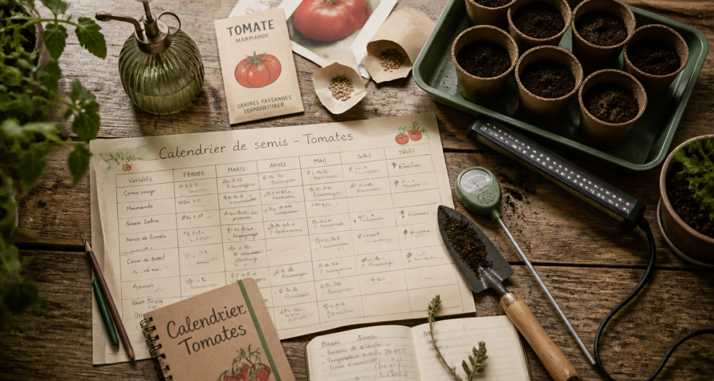 Semer ses tomates : le calendrier précis et les conditions pour des plants vigoureux