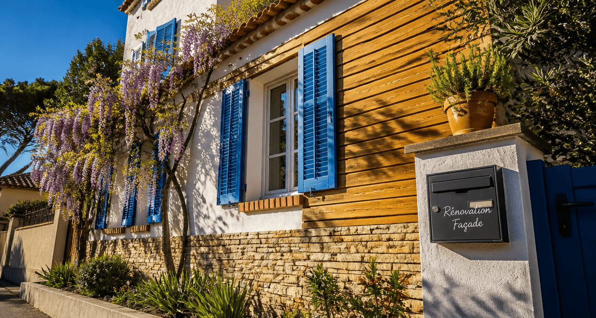 solutions rénover ou embellir façade maison avec enduit bois pierre