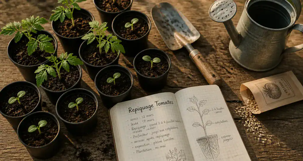 Repiquer ses tomates : le guide du stade 2 à 4 feuilles pour des plants robustes