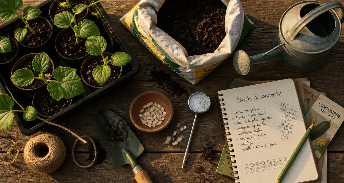 Quand planter concombre jeunes plants outils