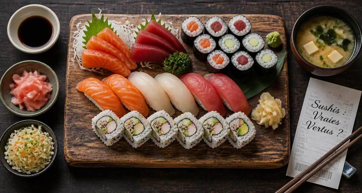 plateau sushi bon pour la sante vue plongee